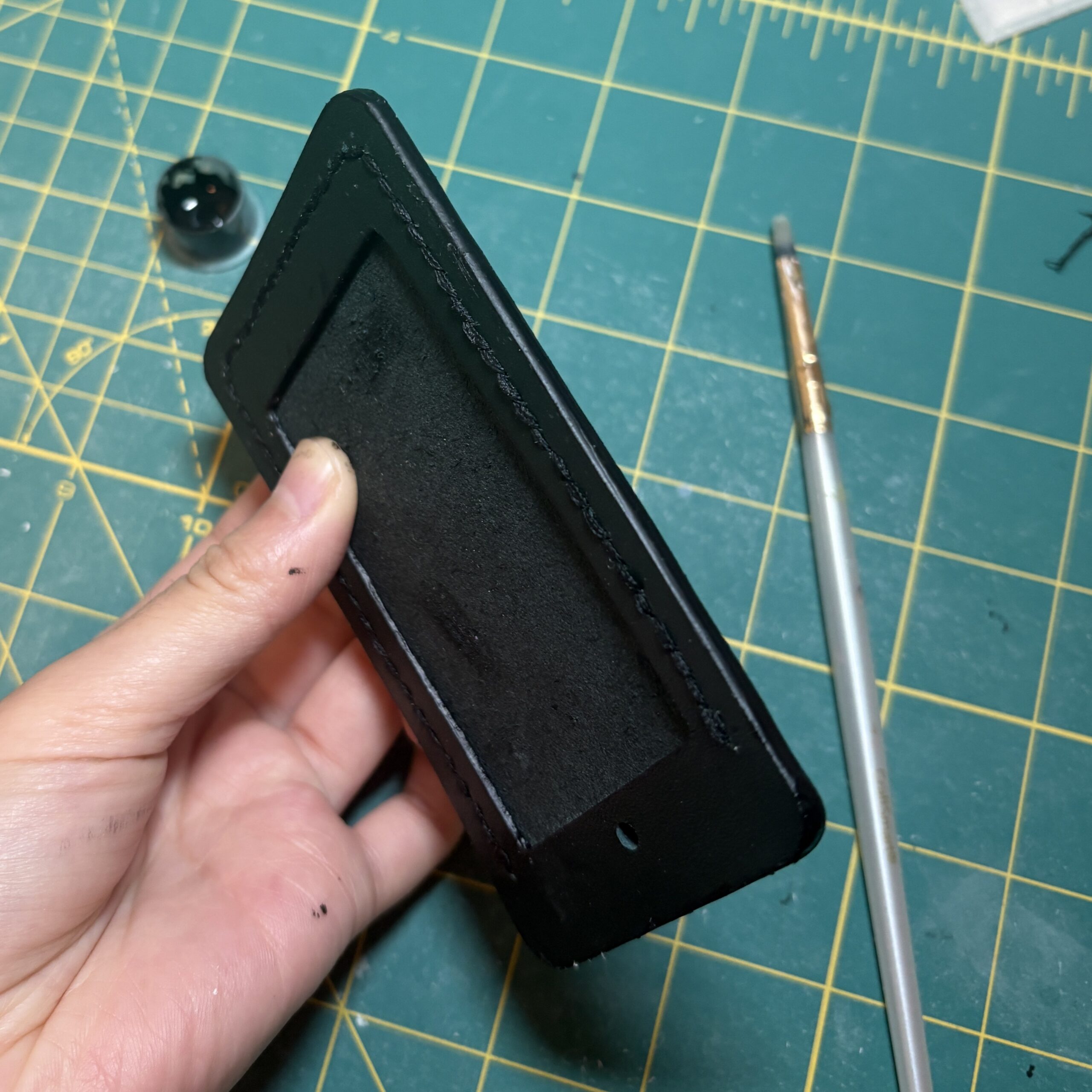 leather ID holder